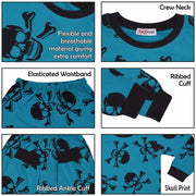 Kids Girls Skull & Bones Print Pyjamas Set