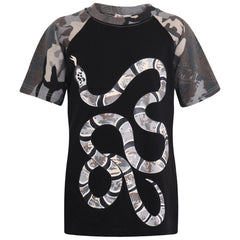 Kids Snake Camo Print Top & Shorts Set Active Wear Girls Boys Age 5-13 years