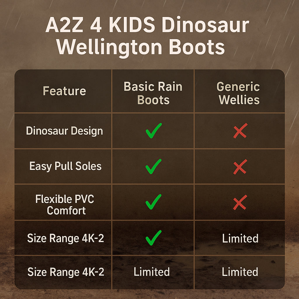 Dinosaur Wellington Boots Boys Girls PVC Rain Wellies Non-Slip Waterproof Shoes