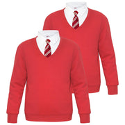 Kids Girls Boys Scouts School Uniform V Neck Jumper Single & 2 Pack Sweatshirt - A2Z 4 Kids