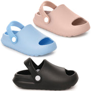 Kids Girls Boys Open Toe Summer Sports Pool Sliders Beach Sandals Flip Flops