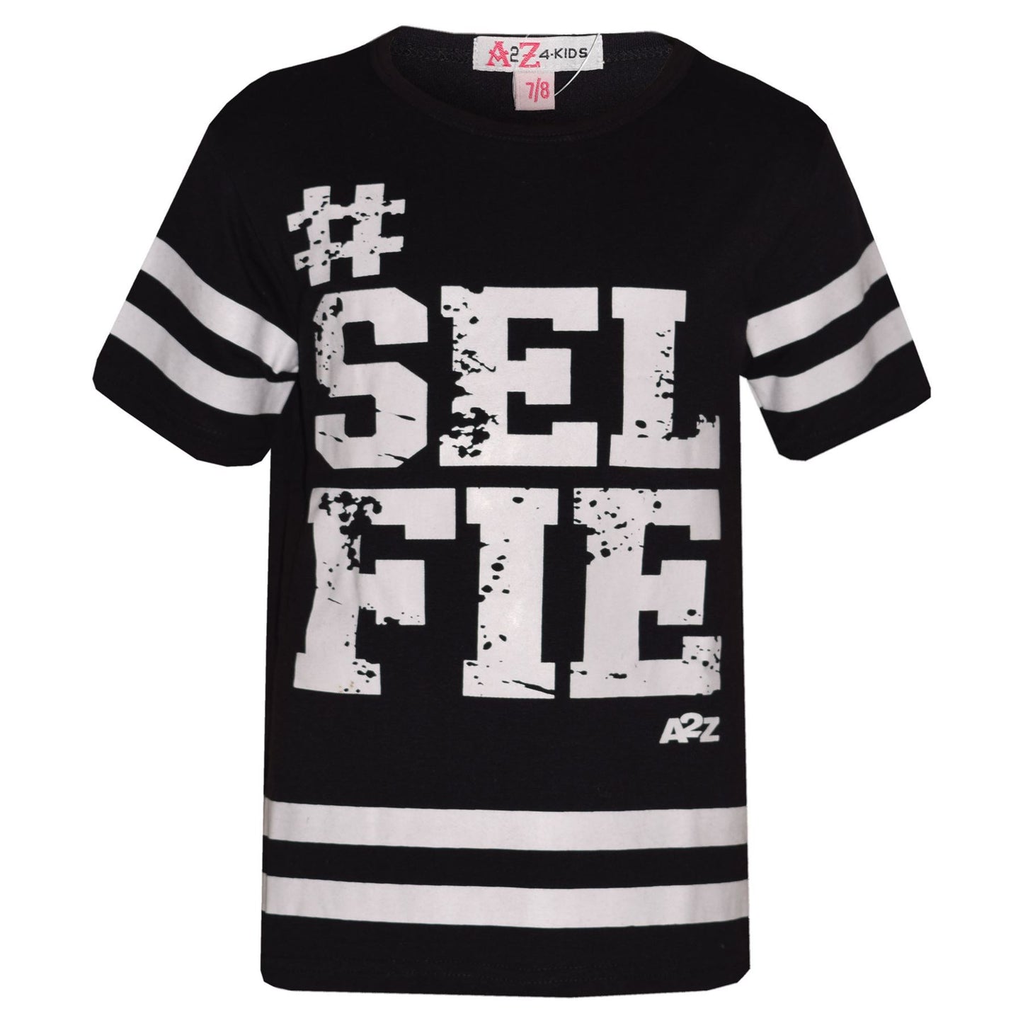 Girls Top Kids Designer's #Selfie Fashion T Shirt Top & Legging Set 7-13 Years