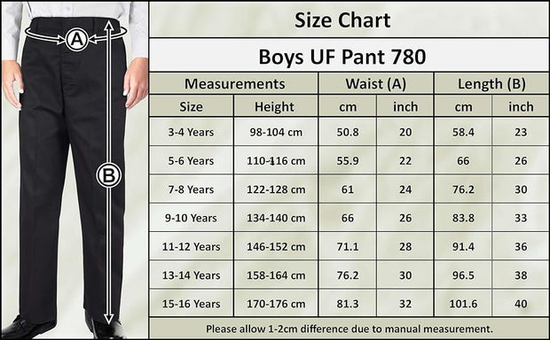 Kids Boys Pants Plain School Uniform Pull Up Regular Fit Elasticated Trouser - A2Z 4 Kids