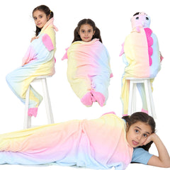 Kids Blanket Unicorn Soft Fleece Blankets Sleeping Bag Fancy Dresses One Size