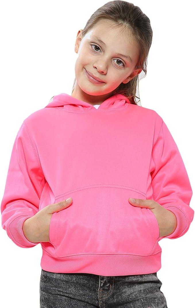 Girls Boy Plain & Tie Dye Print Sweatshirt Pullover Hooded Jumper PE School Coat