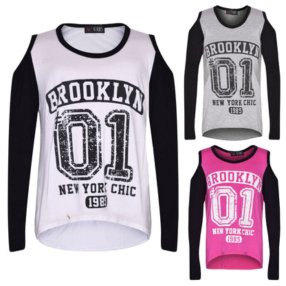 Girls Top Kids Brooklyn #01 Print Trendy Top & Fashion Legging Set 7-13 Years