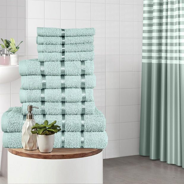 Luxurious 10 Piece Towel Bale Set 2x Bath Towels (66x118cm) 4x Soft and Absorbent Hand Towels (51x81cm) and 4x Cozy Face Towels (30x30cm) 500 GSM 100% Cotton Towels Available in 1 Pack adn 2 Pack Options - A2Z 4 Kids