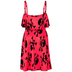 Kids Girls Boys Skull Print Crop Top Legging Skater Dress Halloween Costume 5-13