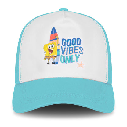 Kids Spongebob Sequrepants 100% Cotton Girls Baseball Summer White & Pink Cap
