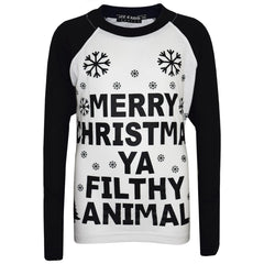 Kids Girls PJS Merry Christmas Ya Filthy Animal Print Trendy PJS Age 2-13 Years