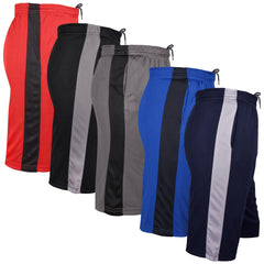 Kids Boys 5 Pack Lightweight Mesh Athletic Football Boxing Cycling Sports Shorts
