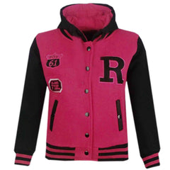 Kids Baseball Hooded R Fashion NYC/FOX Jacket Long Sleeve Coat Girls Boys 2-13Yr