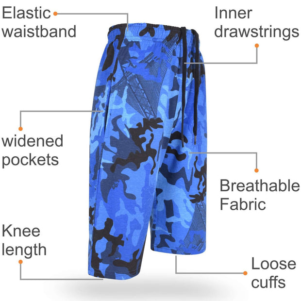 A2Z 4 Kids Boys 100% Cotton Shorts Comfort Stretch Camo Blue Pants Trendy Casual Summer Cool Lightweight Shorts For Boys Age 5 6 7 8 9 10 11 12 13 Years - A2Z 4 Kids