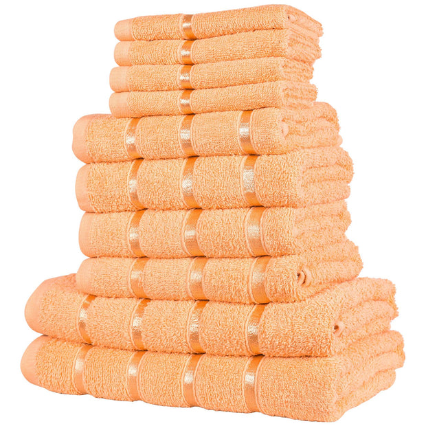 Luxurious 10 Piece Towel Bale Set 2x Bath Towels (66x118cm) 4x Soft and Absorbent Hand Towels (51x81cm) and 4x Cozy Face Towels (30x30cm) 500 GSM 100% Cotton Towels Available in 1 Pack adn 2 Pack Options - A2Z 4 Kids