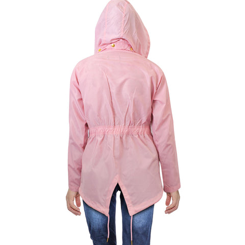 Kids Girls Raincoat Jackets Wind Resistant Lightweight Hooded Waterproof Rainmac