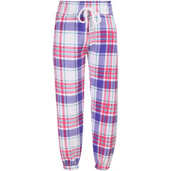 Kids Purple Check Tracksuit Gym Cropped Hoodie Sweatpants Cord Set Girls 5-13 Yr