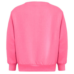 Kids Girls Boys Sweatshirt  Plain Crew Round Neck Uniform  Age 2-13 Years