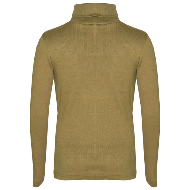 Kids Girls Polo Neck T Shirt Thick Cotton Turtleneck Jumper Long Sleeve Top 2-13