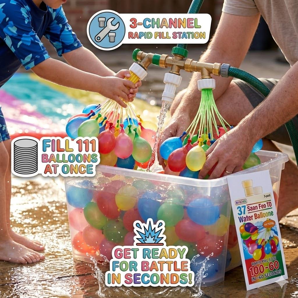 A2Z Super Fast Fill Water Balloons with Tap Adaptor 37, 111 and 555 PCS