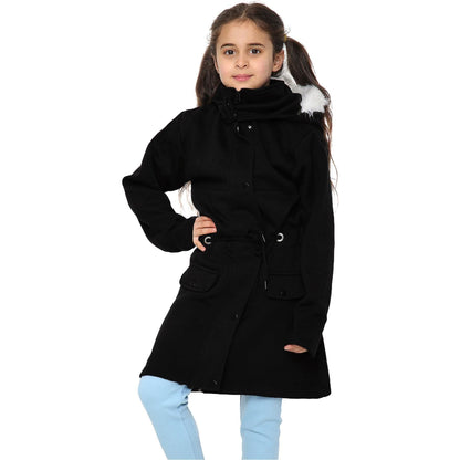 Kids Girls Hooded Camo Parka Jacket Faux Fur Coat New Fashion Age 5-13 Years