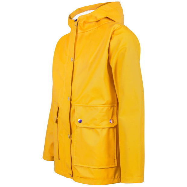 PU Raincoat Jacket Windbreaker Waterproof Parka Hooded For Girls Boys Age 5-13 Years