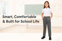 Kids Girls 2 Pack Teens School Uniform Pant Teflon Coated Permanent Crease Pants