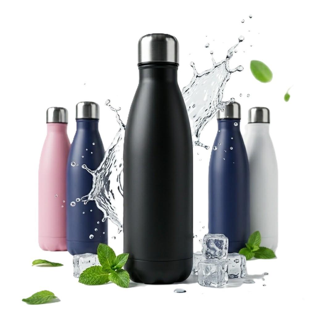 A2Z 500ml Stainless Steel Water Bottle Insulated Leakproof Flask Gym Travel