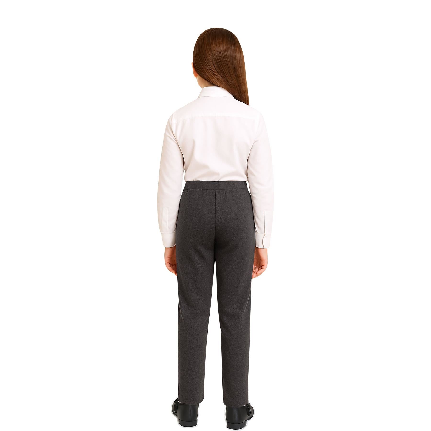 A2Z 4 Kids Girls Pants Plain School Uniform Pull Up Regular Fit School Trousers