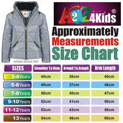 A2Z 4 Kids Girls Jacket Padded Puffer Jackets Faux Fur Collar Thick Coat 3-13