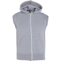 Kids Hooded Gilet Jacket Fleece Fabric No Sleeve Zipper Coat Boys Age 5-13 Year