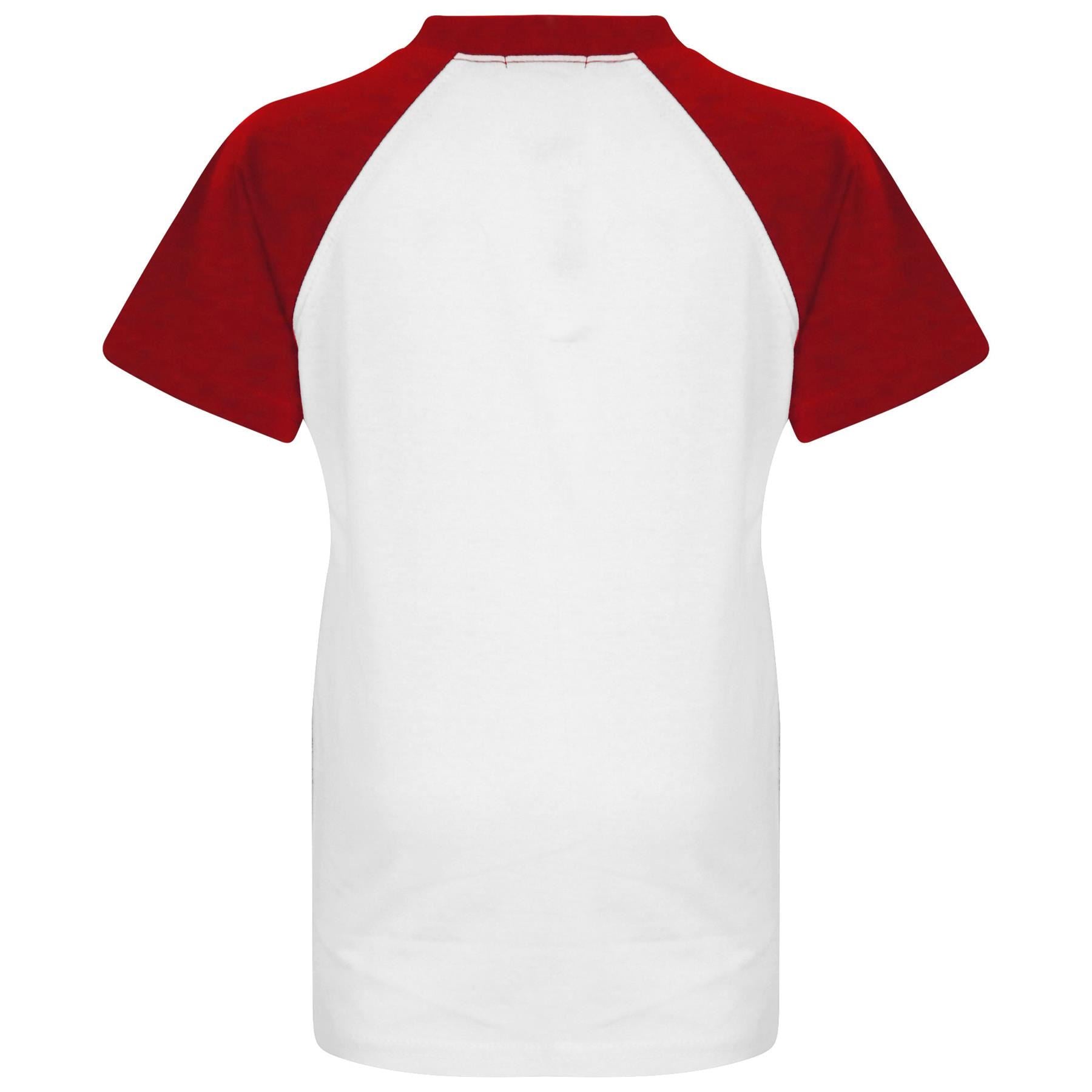 A2Z 4 Kids Raglan Style T Shirt & Shorts Red Contrast PJS Super Soft Matching Top Bottom Pyjamas Comfy Loungewear Dress Up Outfit Gifts for Children Girls Boys Age 5-13 Years - A2Z 4 Kids