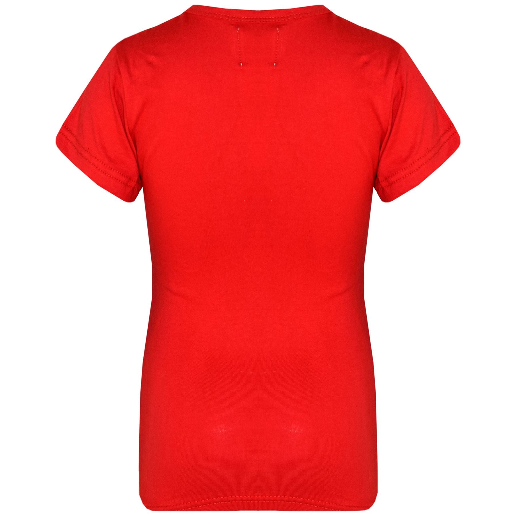 Kids Girls T Shirts Cotton Plain School T-Shirt Top New Age 2-13 Yr - A2Z 4 Kids