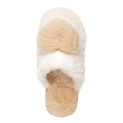 A2Z Ladies 3D Heart Mule Slippers Soft Plush Faux Fur Indoor Slip On House Shoes