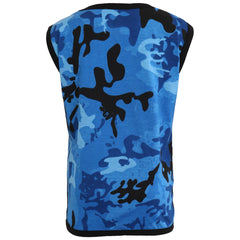Kids Girls Shorts Set 100% Cotton Camouflage Taped Summer Vest Top Short 5-13 Yr