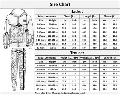 Boys Girls Tracksuit Fleece Hoodie Top Joggers Bottom Suit Set Age 2-13 years