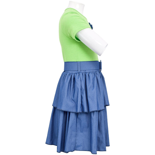 Kids Girls Summer Dress Casual Ruffle Party Dress Age 2-14