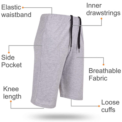 Kids Boys 100% Cotton Shorts Casual Chino Shorts Knee Length Summer Lightweight