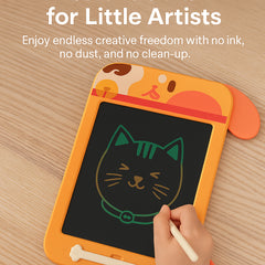 Kids 10.5" LCD Drawing Tablet with Dog Stylus Lock Key Erase Button for Learning