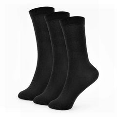 Kids Girls Plain Knee High Socks Pack of 3 Comfortable School Cotton Socks