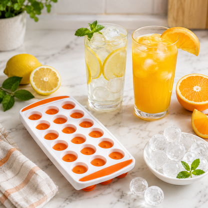 A2Z 21 Cube Ice Tray Silicone Push Up Easy Release Freezer Ice Mould PP TPR