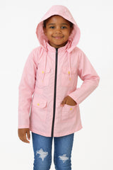 Kids Girls Raincoat Jackets Wind Resistant Lightweight Hooded Waterproof Rainmac