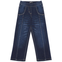 Kids Girls Relaxed Straight Fit Boot Cut Jeans For Teens Cotton Jeans 5-13 Years