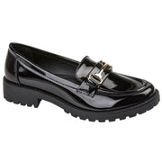 Ladies Patent Penny Loafers PU Leather Moccasins Slip on Party Dress Flat Shoes - A2Z 4 Kids