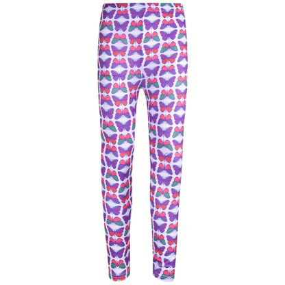 Kids Girls Legging Wild Flowers Butterflies Soft Stretchy Summer Fashion Bottoms