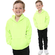 A2Z 4 Kids Girls Boys Sweat Shirt Tops Designer's Casual Plain Neon Green Pullover Sweatshirt Fleece Hooded Jumper Coats New Age 2 3 4 5 6 7 8 9 10 11 12 13 Years