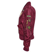 A2Z 4 Kids® Kids Jacket Girls Boys Badges Print Bomber Padded Zip Up Biker Jacktes MA 1 Coat Age 3 4 5 6 7 8 9 10 11 12 13 Years