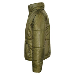 Girls Jacket Kids Wetlook Cropped Padded Quilted Puffer Bubble Jackets Coat 5-13
