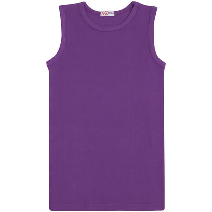 Kids Girls Boys Childrens Vest Top Tank Top Fitted 100% Rich Cotton 2-13 Years