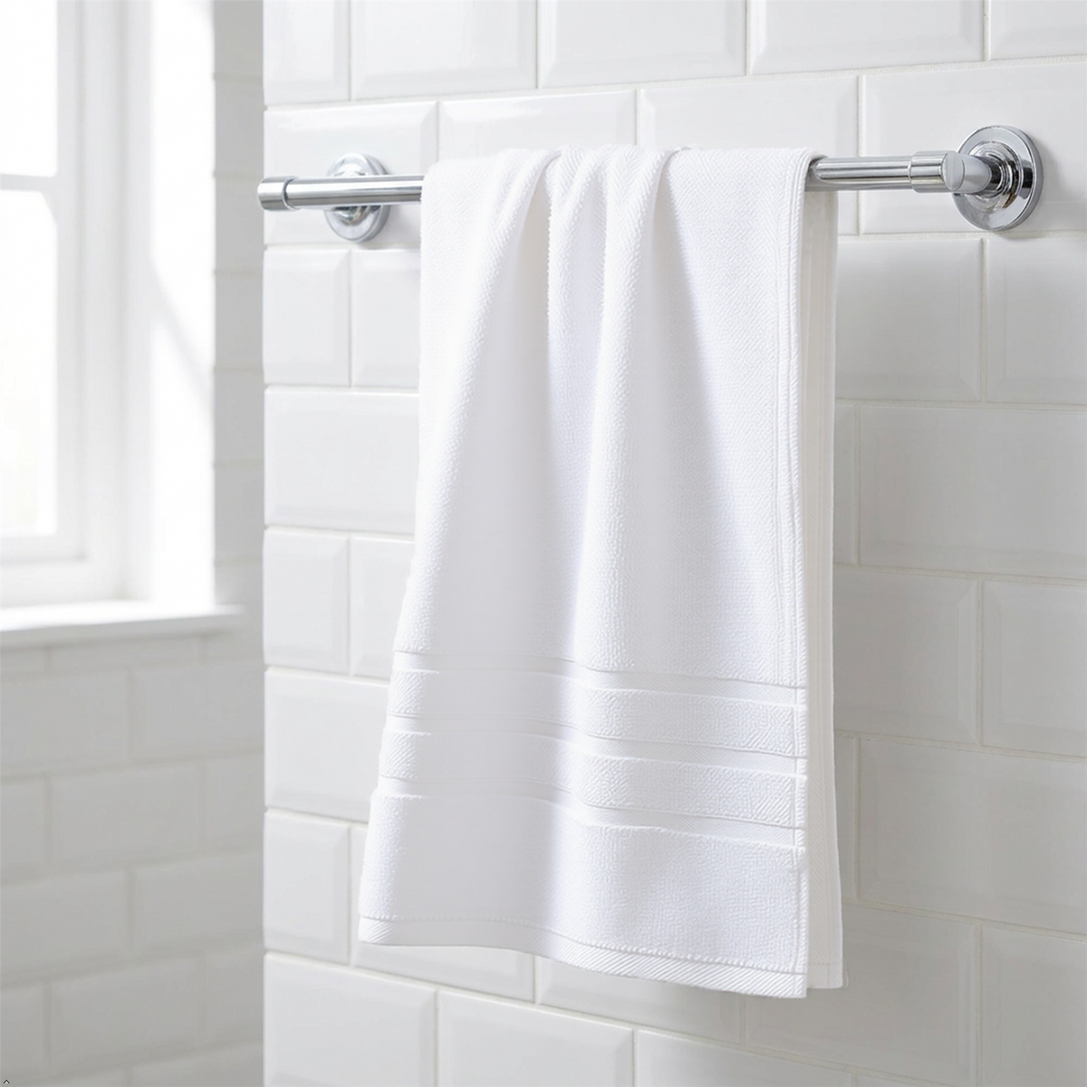 A2Z Hotel Bath Towel White Soft Absorbent Cotton for Spa Gym Bathroom