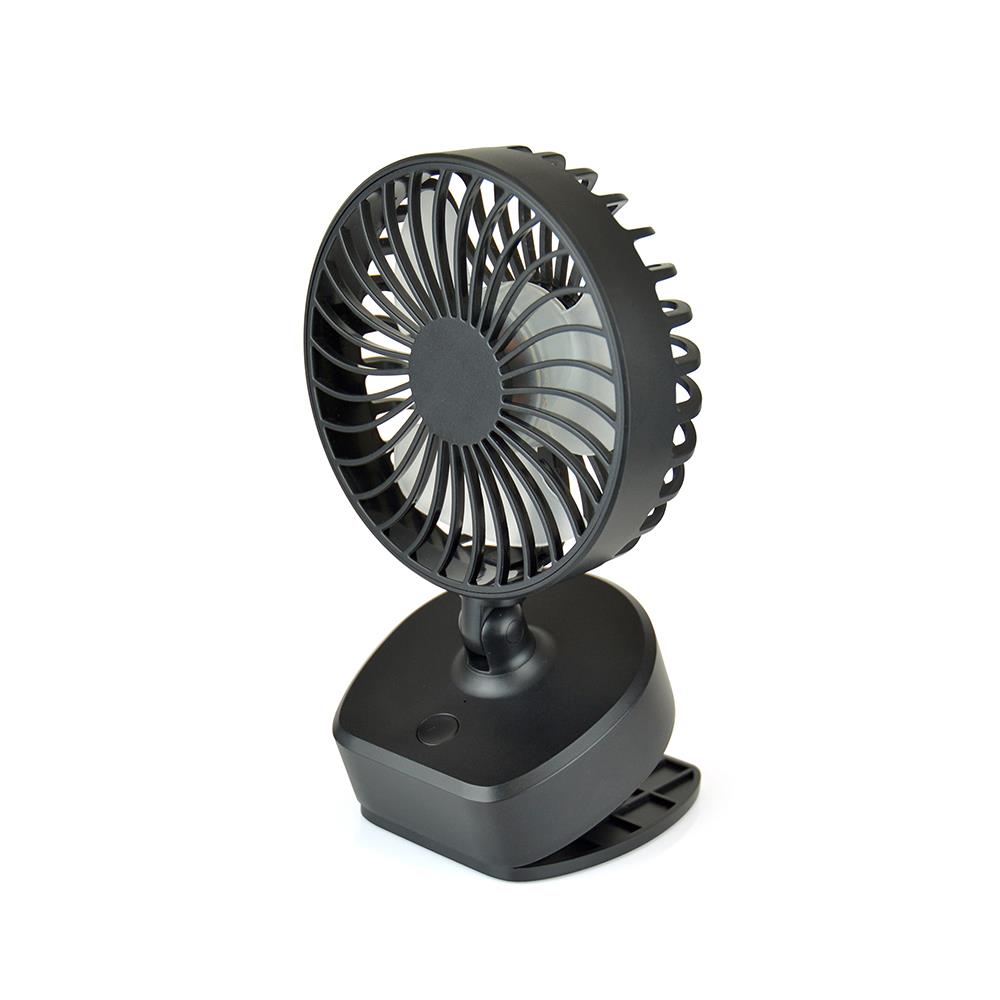 A2Z 4 Inch Portable Mini Fan USB Rechargeable 3 Speed Travel Prams Desk Clip Fan